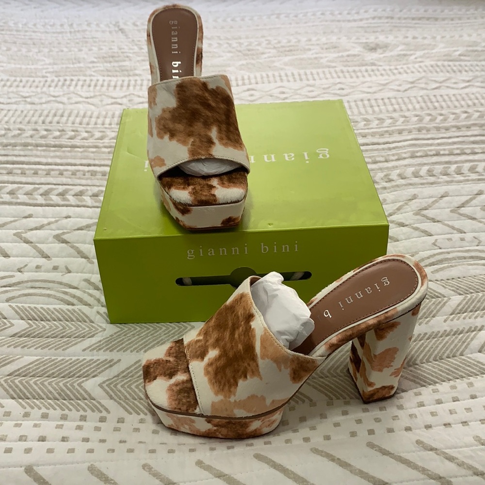 GIANNI BINI COWPRINT HEELS